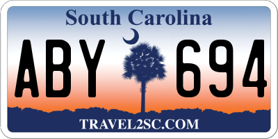 SC license plate ABY694
