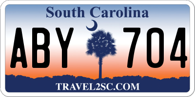 SC license plate ABY704
