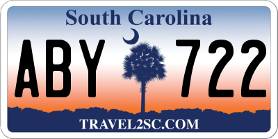 SC license plate ABY722