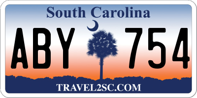 SC license plate ABY754