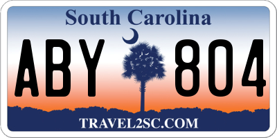 SC license plate ABY804
