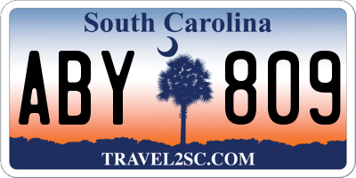 SC license plate ABY809
