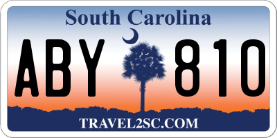 SC license plate ABY810
