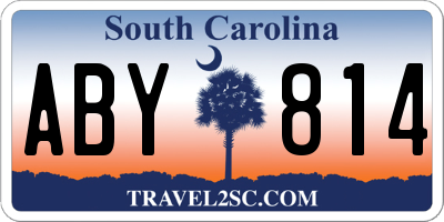 SC license plate ABY814