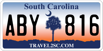 SC license plate ABY816