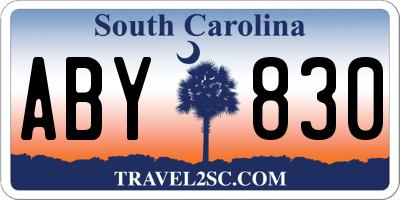 SC license plate ABY830