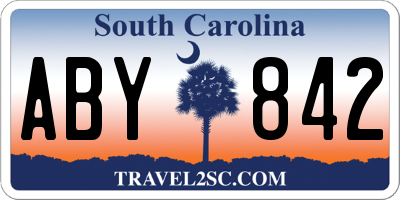 SC license plate ABY842