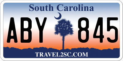 SC license plate ABY845