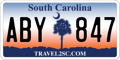 SC license plate ABY847