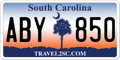 SC license plate ABY850