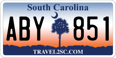 SC license plate ABY851