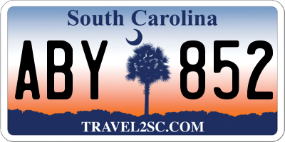 SC license plate ABY852