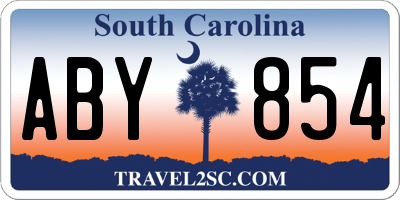 SC license plate ABY854