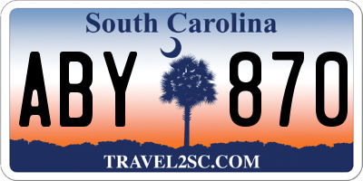 SC license plate ABY870
