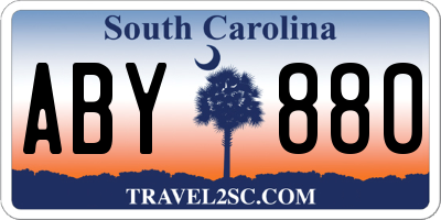 SC license plate ABY880