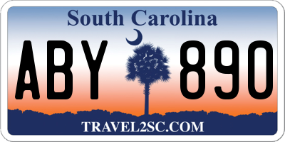SC license plate ABY890