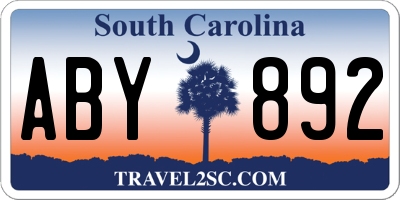 SC license plate ABY892