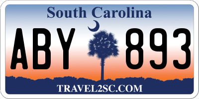 SC license plate ABY893