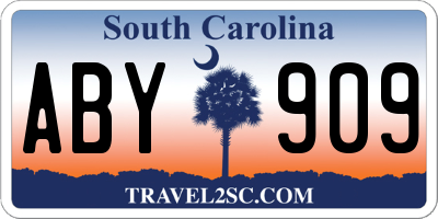 SC license plate ABY909