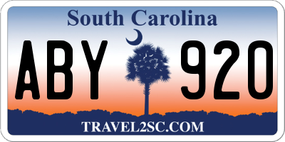 SC license plate ABY920