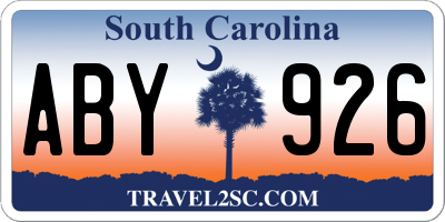 SC license plate ABY926