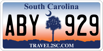 SC license plate ABY929