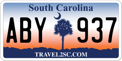 SC license plate ABY937