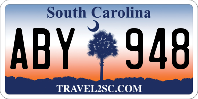 SC license plate ABY948