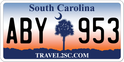 SC license plate ABY953