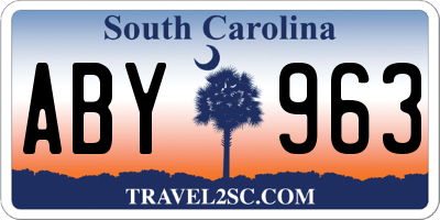 SC license plate ABY963