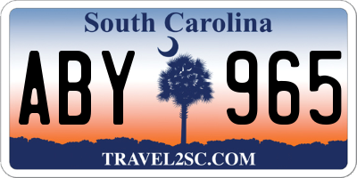 SC license plate ABY965