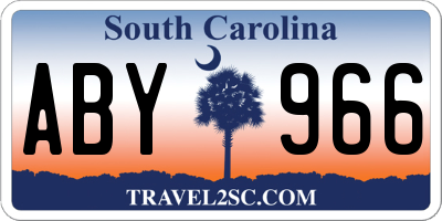SC license plate ABY966