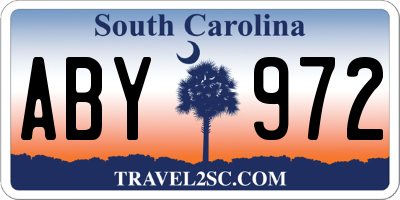 SC license plate ABY972
