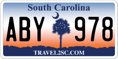 SC license plate ABY978