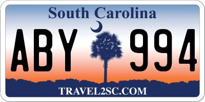 SC license plate ABY994