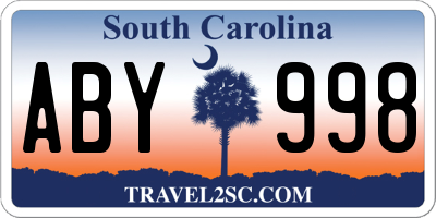 SC license plate ABY998