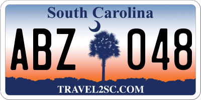 SC license plate ABZ048
