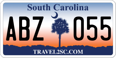 SC license plate ABZ055