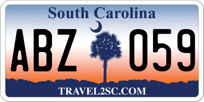SC license plate ABZ059
