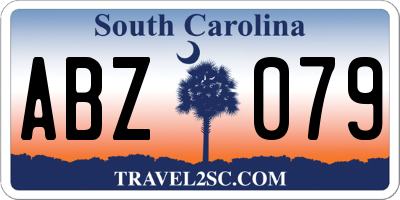 SC license plate ABZ079