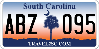 SC license plate ABZ095