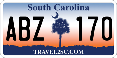 SC license plate ABZ170