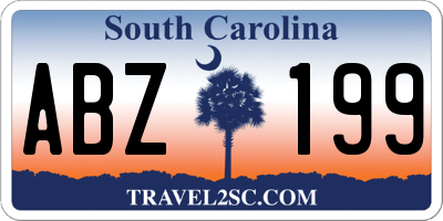 SC license plate ABZ199