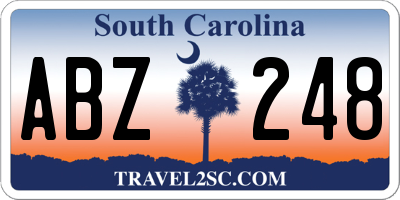 SC license plate ABZ248