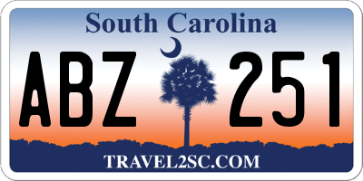 SC license plate ABZ251