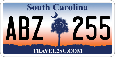 SC license plate ABZ255