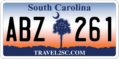 SC license plate ABZ261