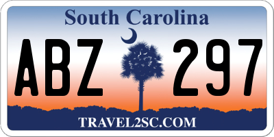 SC license plate ABZ297