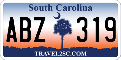 SC license plate ABZ319