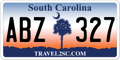 SC license plate ABZ327